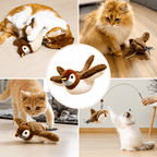 Realistic Chirping Bird Cat Toy with Flapping Wings Fursera