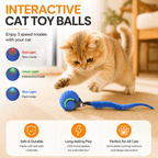 Interactive Automatic Cat Toy with Bird Sounds & 3 Speed Modes Fursera