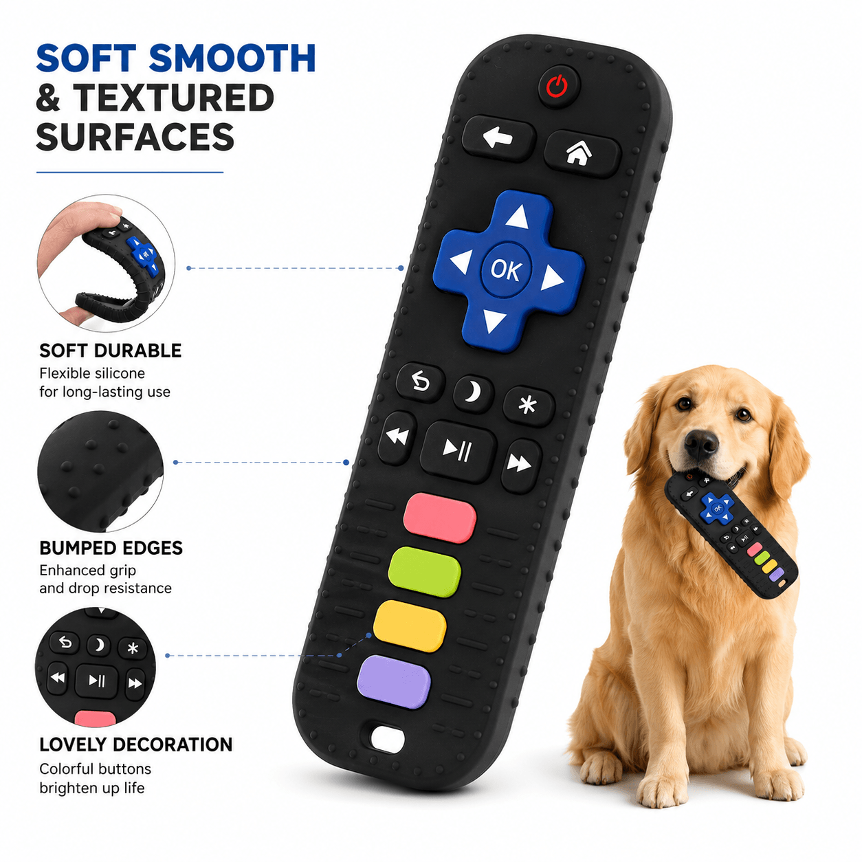 Silicone TV Remote Dog Chew Toy Fursera