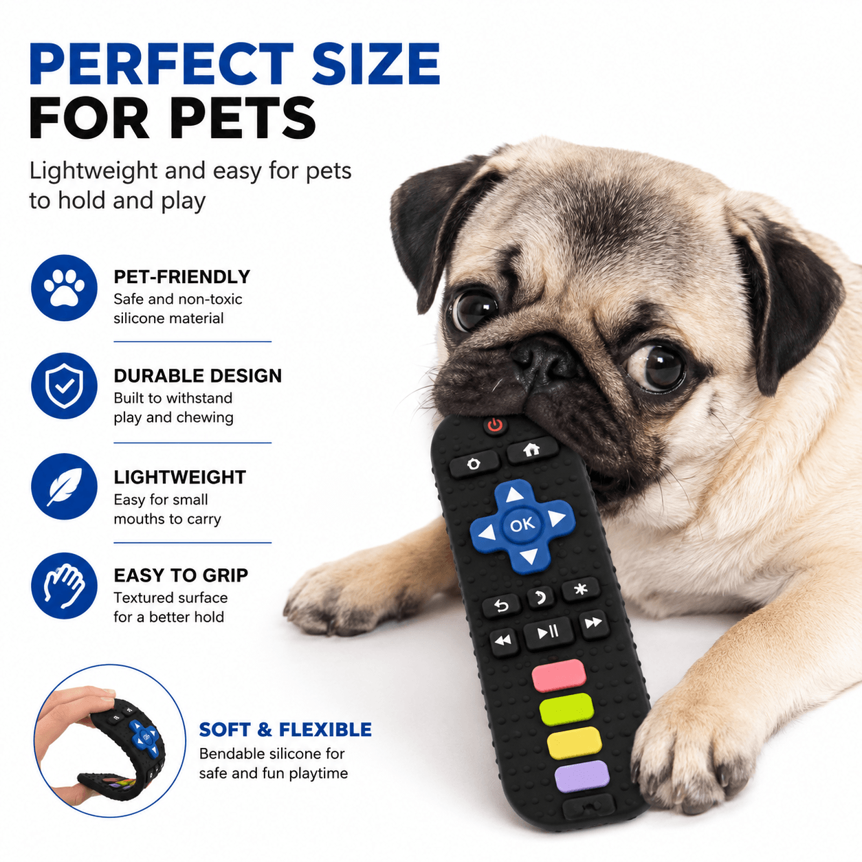Silicone TV Remote Dog Chew Toy Fursera