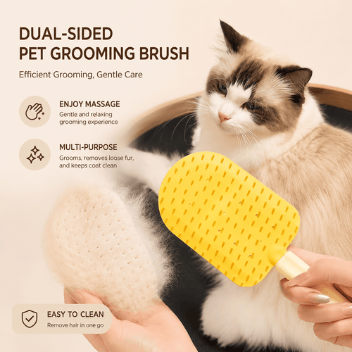 Pet Grooming Brush – Gentle Deshedding Comb