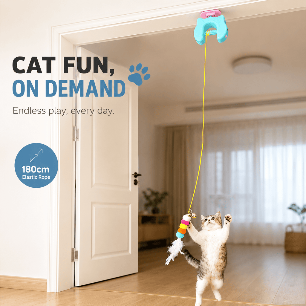 Automatic Moving Feather Cat Toy