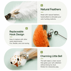 Auto & Manual Cat Wand Toy with Suction Cup