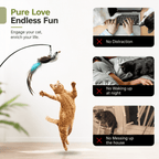 Auto & Manual Cat Wand Toy with Suction Cup