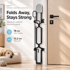 Retractable Dog Gate for Front Door – Tall Metal Pet Safety Barrier Fursera