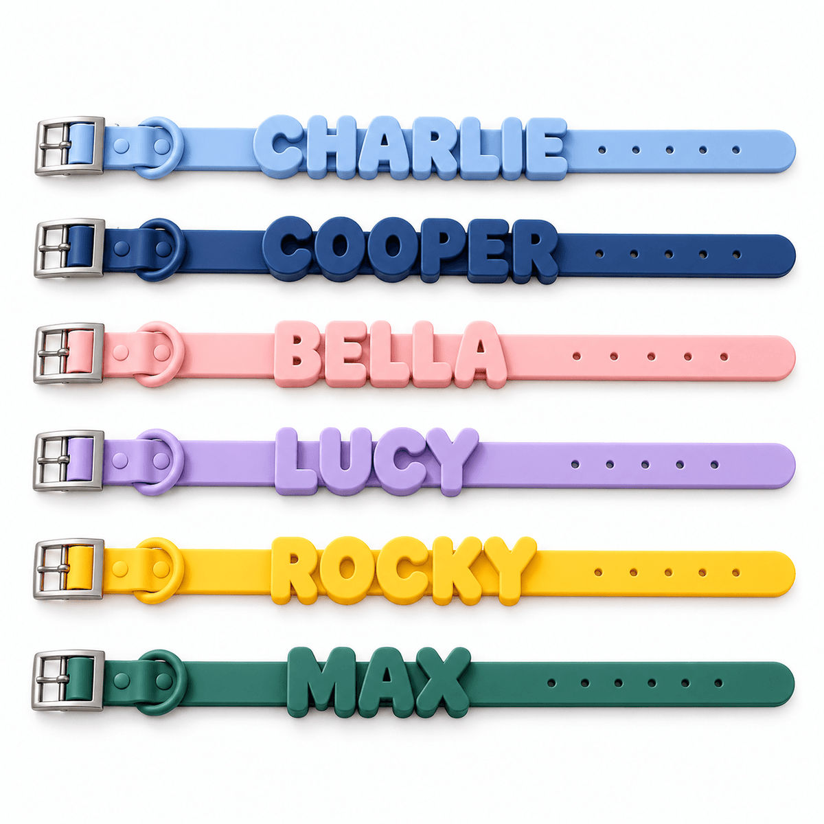 Personalized Waterproof Silicone Pet Collar & Leash Set Fursera