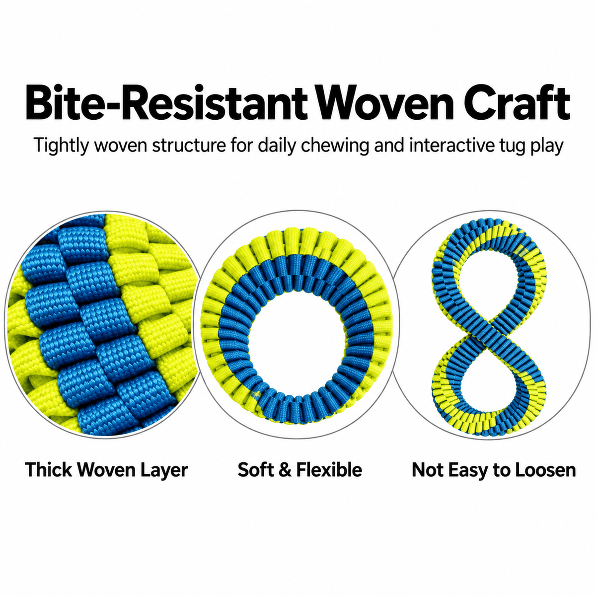 Antibacterial Braided Dog Ring Toy – Durable Chew & Tug Toy Fursera