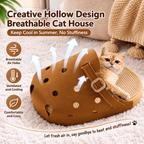 Clog-Shaped Cat Bed – Felt Cat Cave with Jute Scratching Mat Fursera