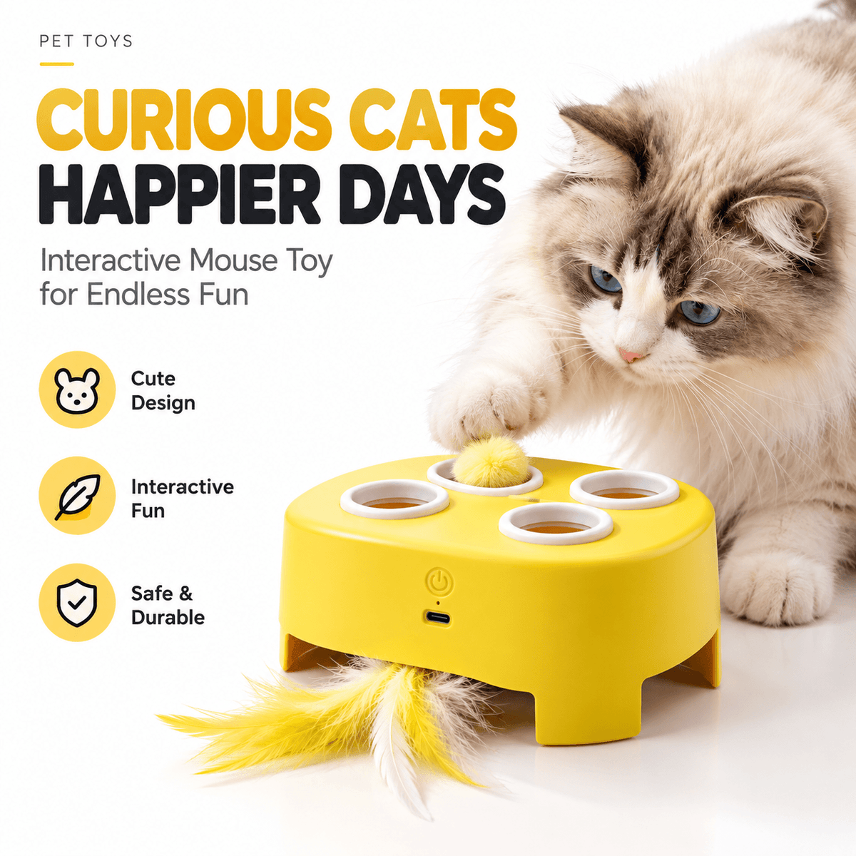 Electric Whack-a-Mouse Cat Toy Fursera