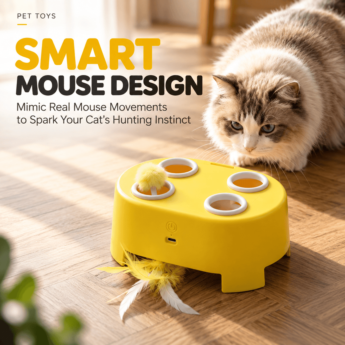Electric Whack-a-Mouse Cat Toy Fursera