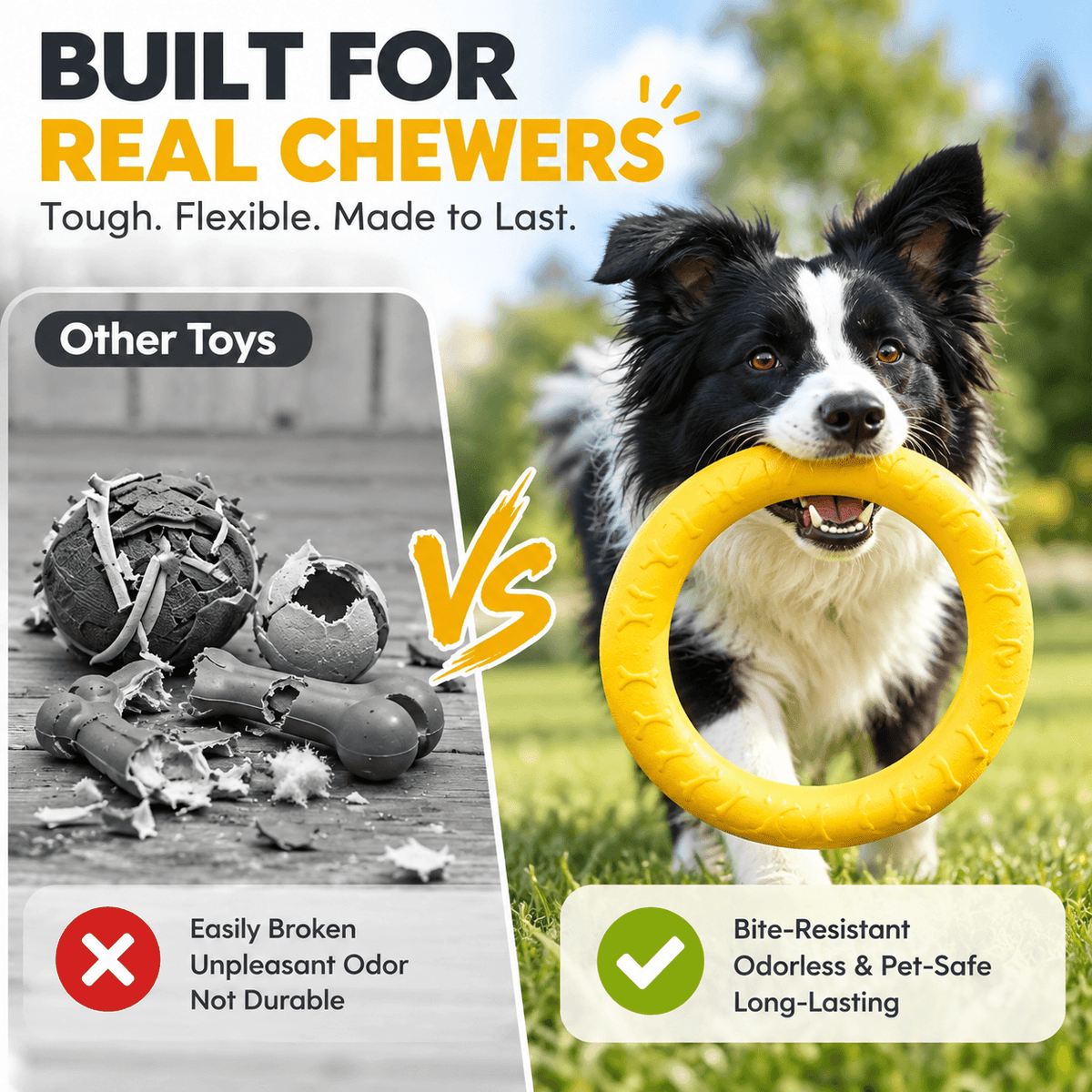 Dog Fetch & Tug Ring – Soft, Lightweight EVA Toy Fursera