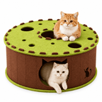 Felt Cat Tunnel & Hideaway – 2-in-1 Interactive Playhouse & Cozy Bed Fursera