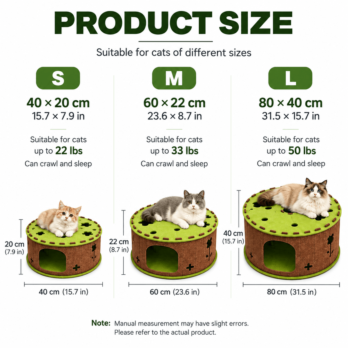 Felt Cat Tunnel & Hideaway – 2-in-1 Interactive Playhouse & Cozy Bed Fursera