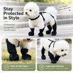 Waterproof Dog Boots with Adjustable Suspenders Fursera