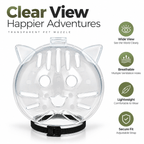 Clear Cat Grooming Muzzle – Breathable Protective Hood Fursera