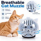 Clear Cat Grooming Muzzle – Breathable Protective Hood Fursera