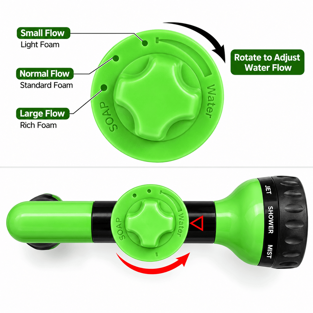 8-in-1 Dog Washing Hose Attachment with Soap Dispenser Fursera