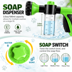8-in-1 Dog Washing Hose Attachment with Soap Dispenser Fursera