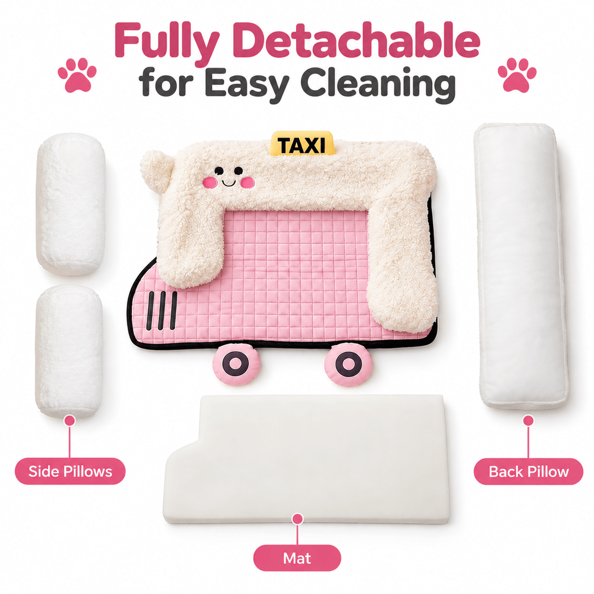 Taxi-Shaped Pet Bed for Dogs & Cats Fursera