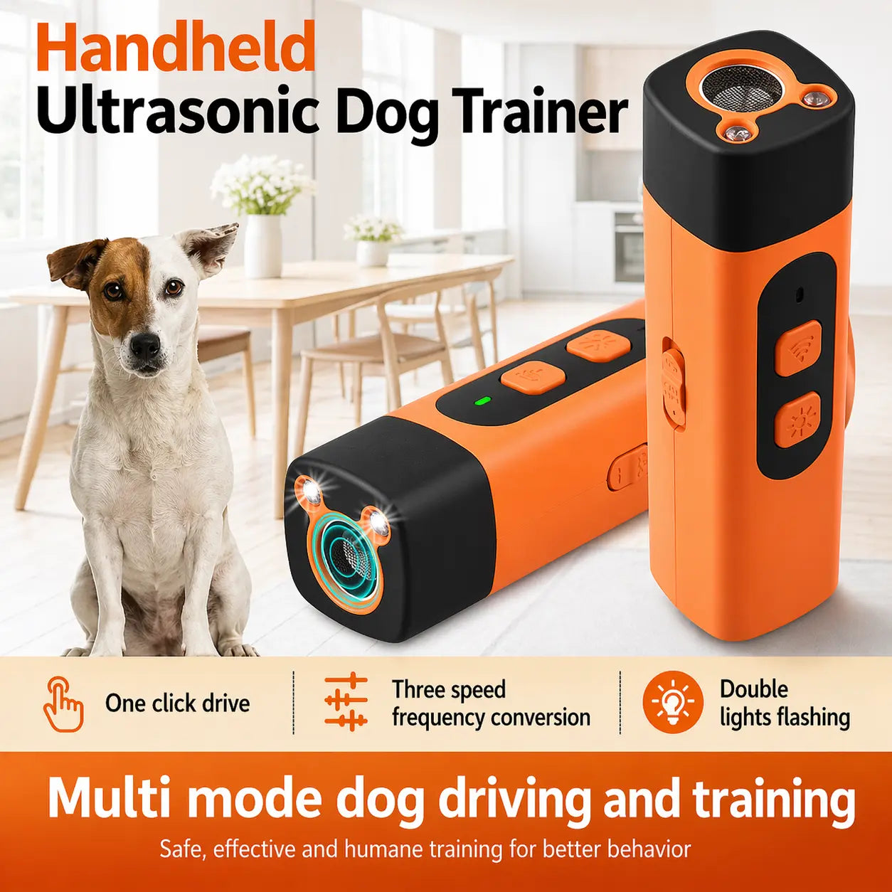 Handheld Ultrasonic Dog Trainer – Stop Barking Anytime, Anywhere