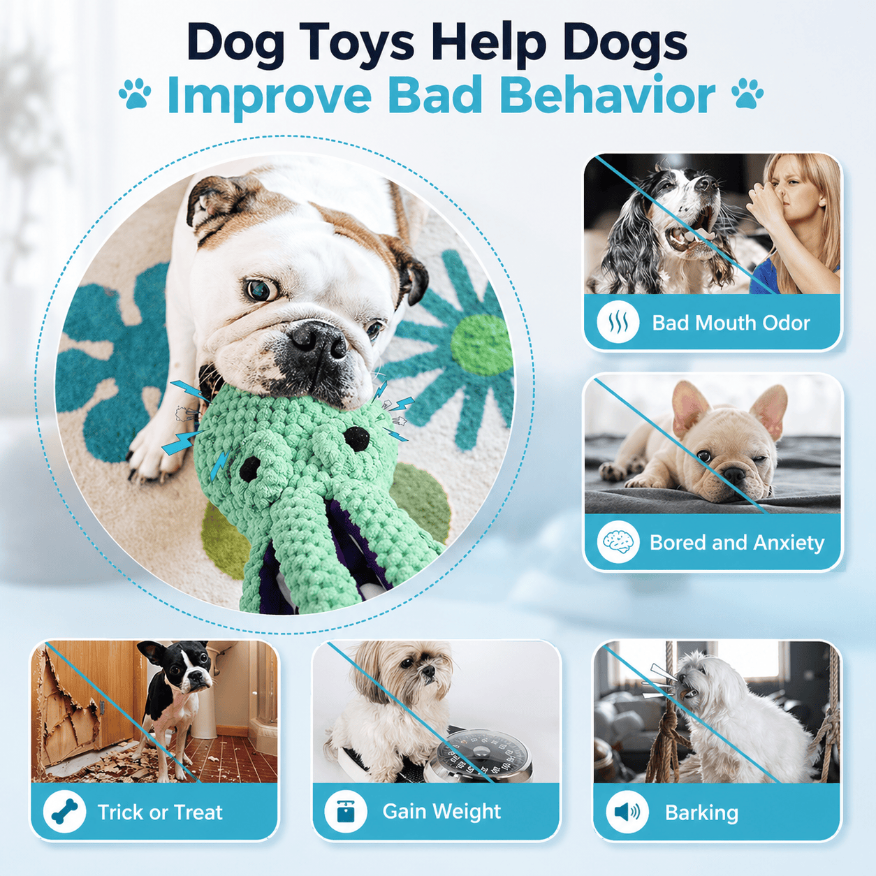 Squeaky Octopus Dog Toy