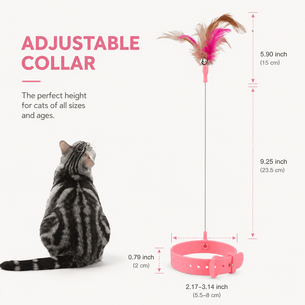 Hands-Free Collar Feather Cat Teaser
