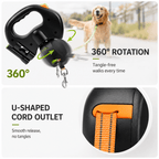 Tangle-Free Two-in-One Retractable Dog Leash