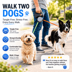 Tangle-Free Two-in-One Retractable Dog Leash