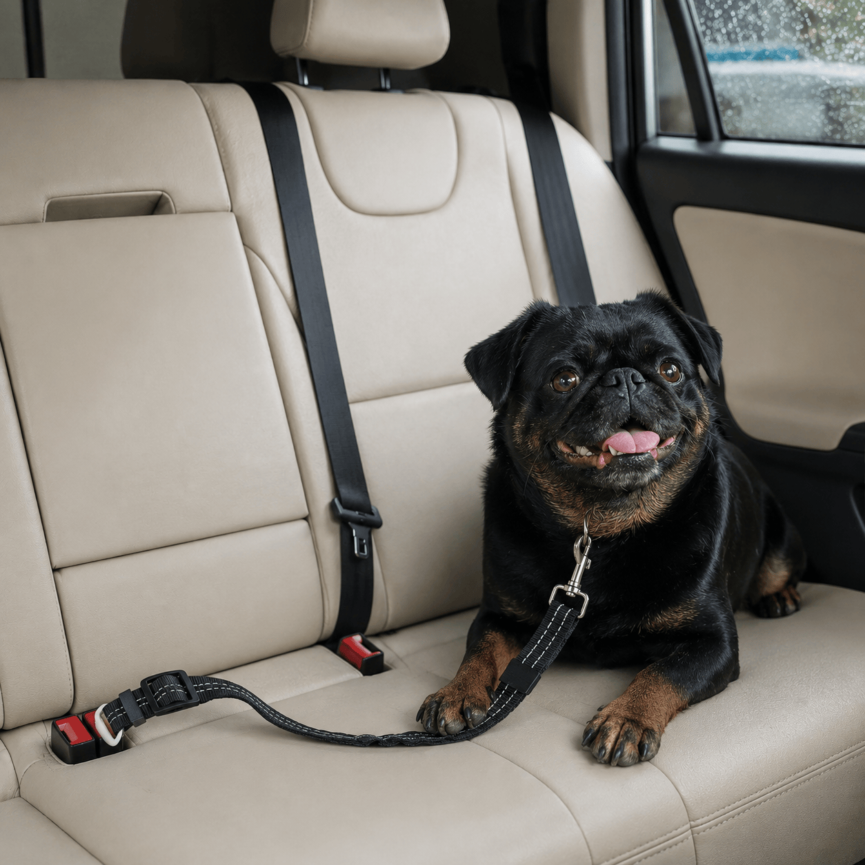 Dog Seat Belt – Shockproof Adjustable Car Safety Leash