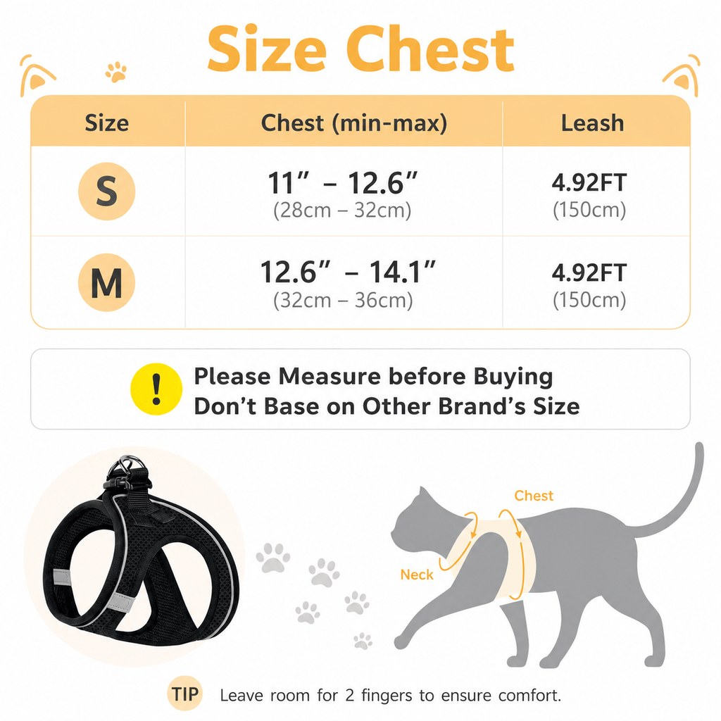 Breathable Adjustable Pet Harness & Leash Set