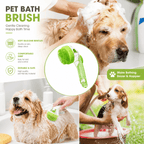 2-in-1 Pet Bath Brush & Shampoo Dispenser