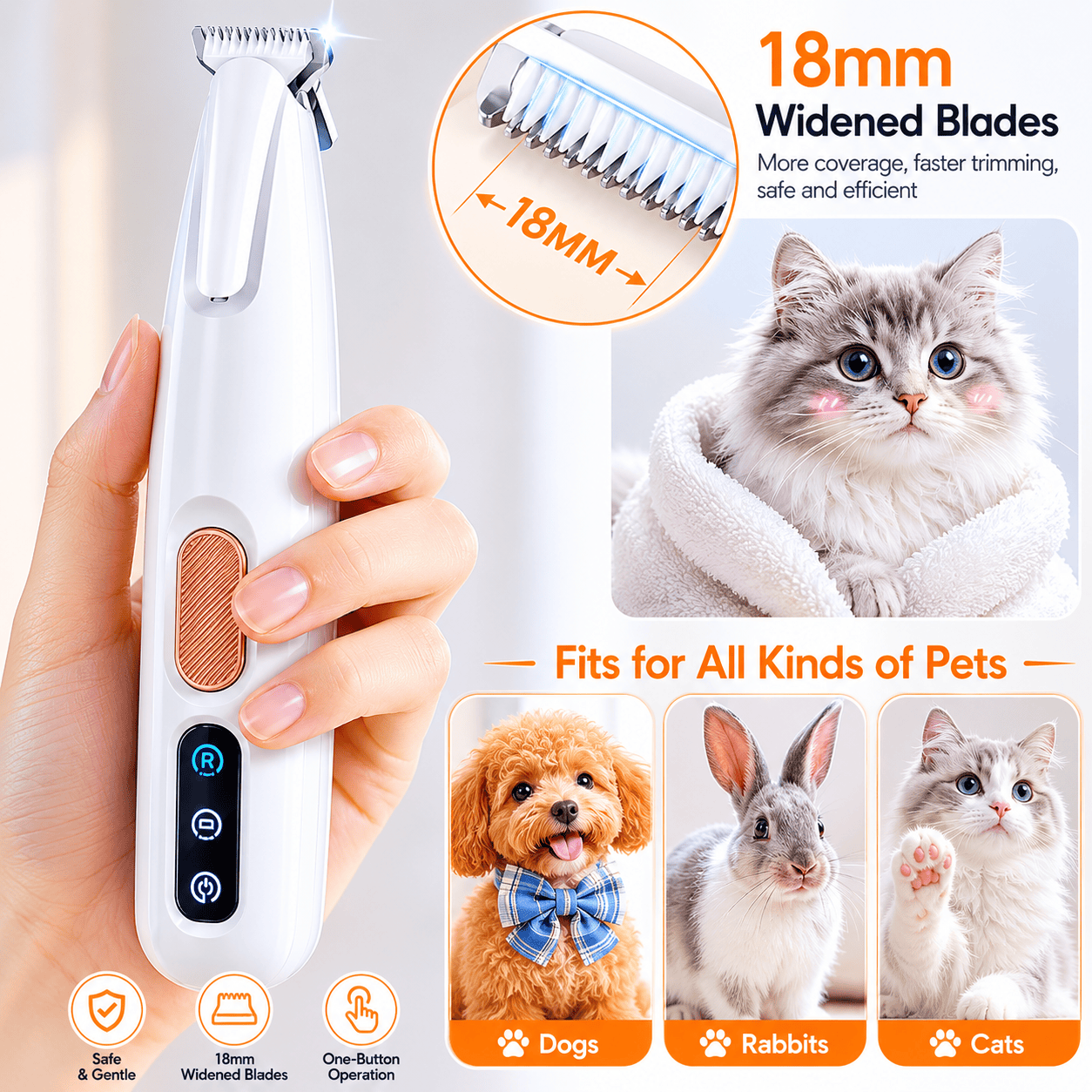 LED Pet Paw & Face Precision Trimmer