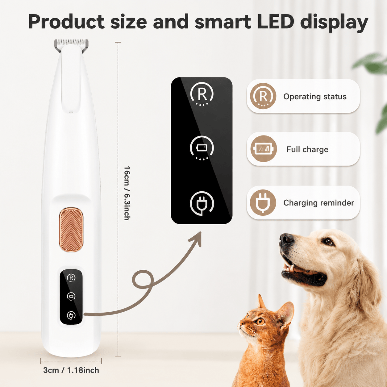 LED Pet Paw & Face Precision Trimmer