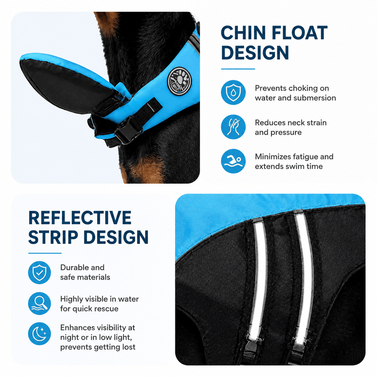 Dog Life Jacket with Head Support