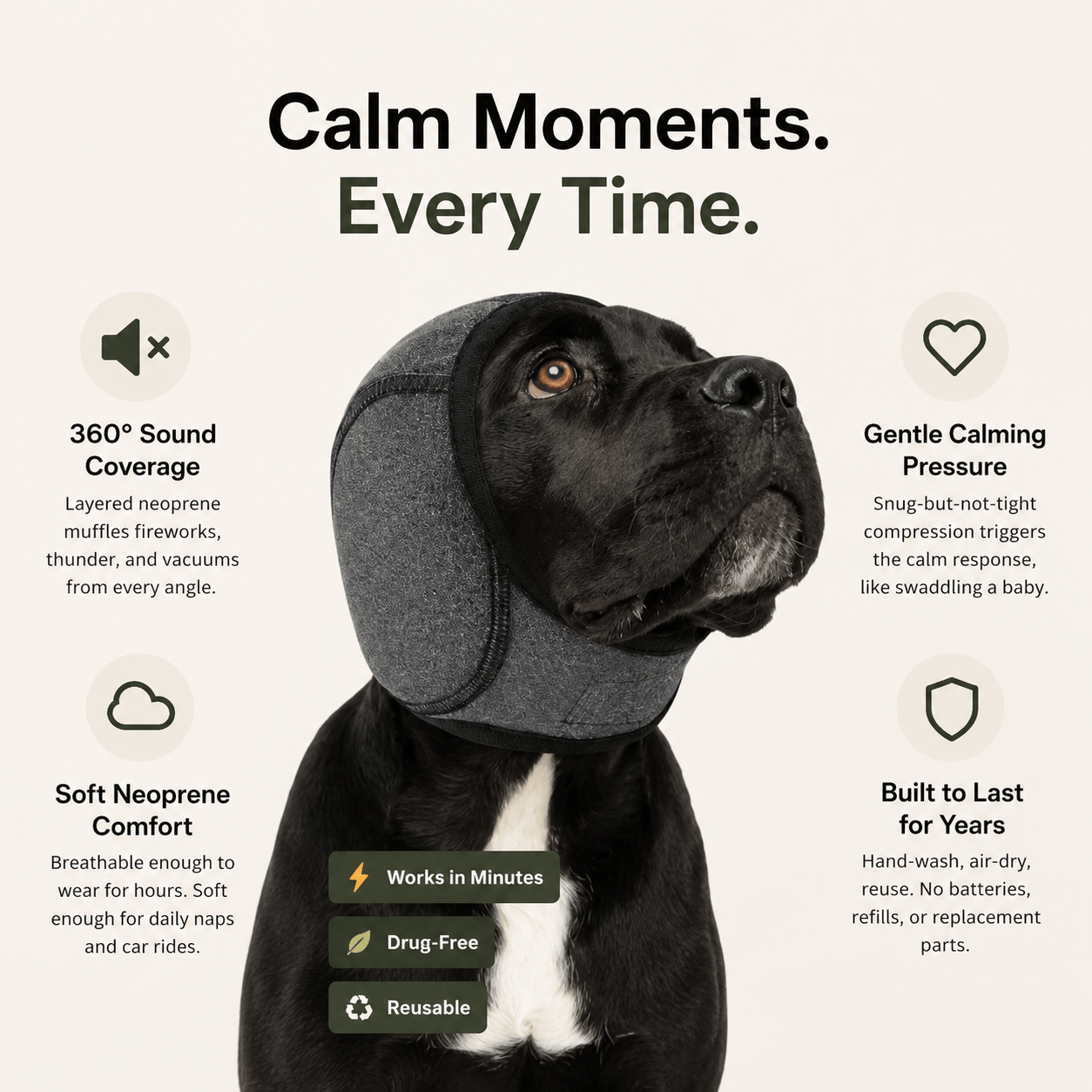 Noise Cancelling Dog Ear Wrap