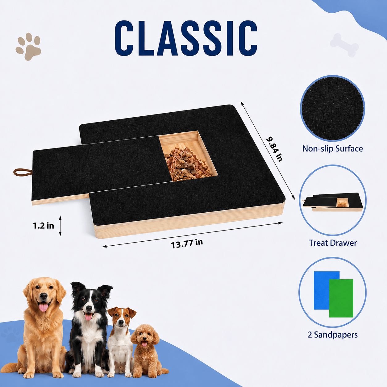 Dog Nail Scratch Board & Treat Puzzle
