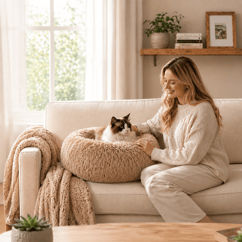 Cloud Calming Donut Dog & Cat Bed