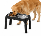 5-Height Adjustable Elevated Dog Bowls