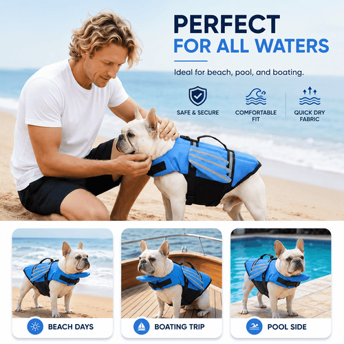 Reflective Angel Wing Dog Life Jacket Quick-Rescue Handle • Breathable Mesh • Reflective Safety Fursera