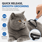 2-Pack Dog Grooming Comb Set – Large & Small Shedding & Detangling Tools Fursera