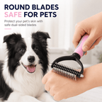 2-Pack Dog Grooming Comb Set – Large & Small Shedding & Detangling Tools Fursera