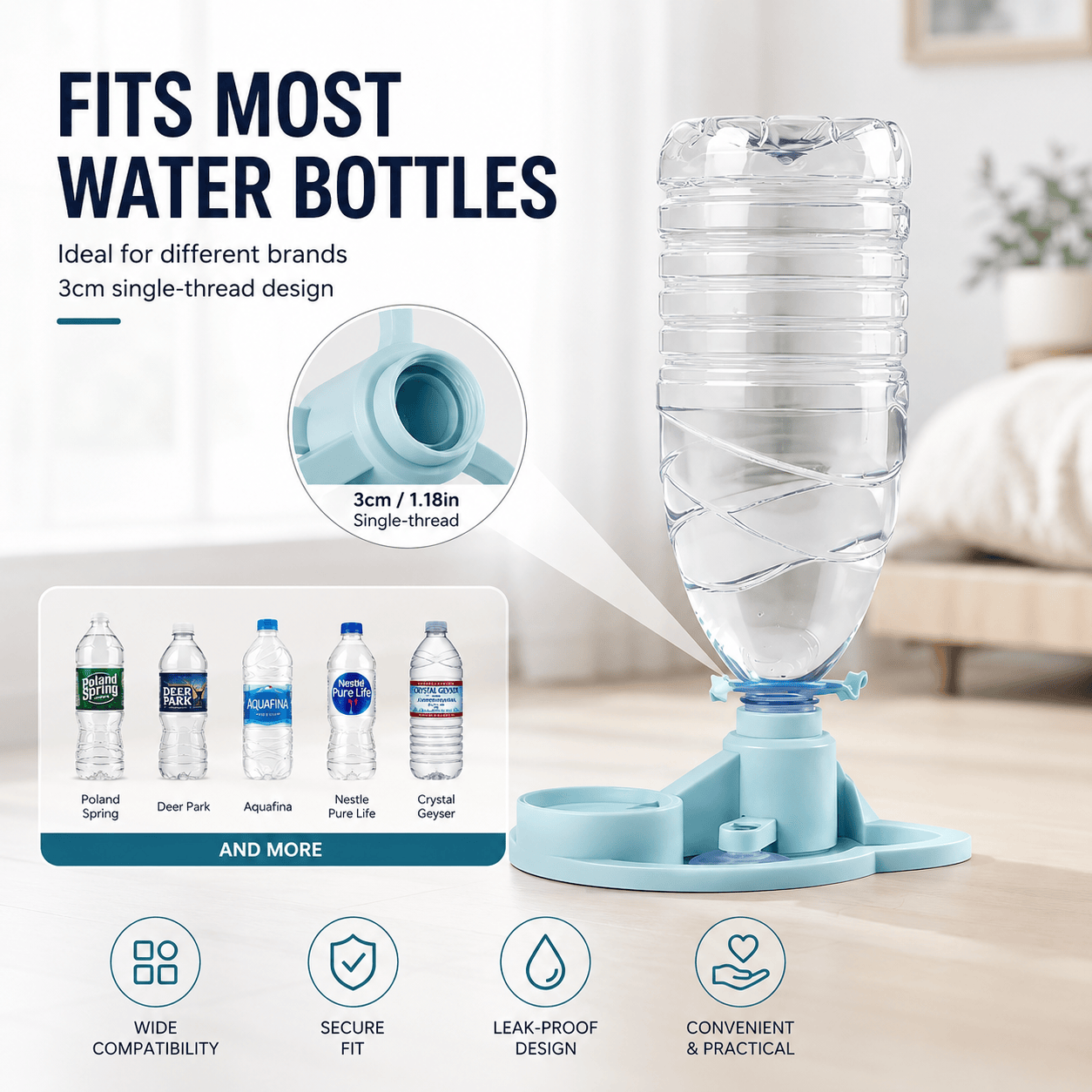 Gravity Pet Water Dispenser— No Electricity Required