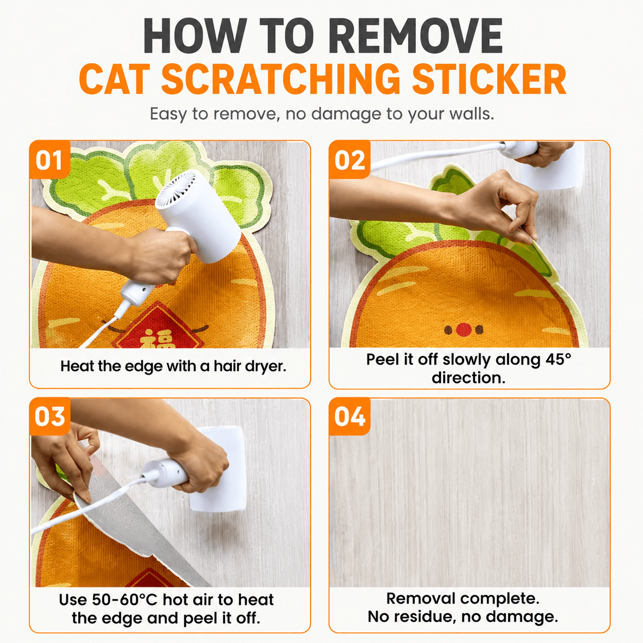 Removable Cat Scratching Pad Sticker Fursera