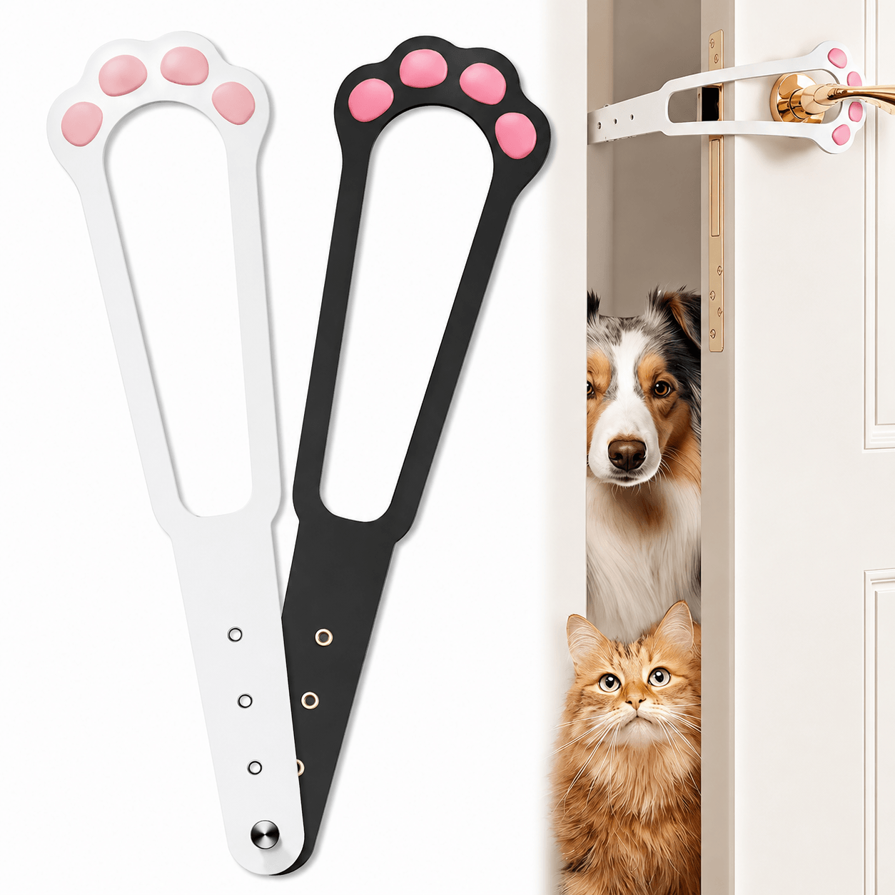 Adjustable Pet Door Holder – No-Drill Door Latch for Cats & Dogs Fursera