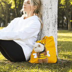 Cute Character Pet Carrier Tote Bag – Canvas Shoulder Bag for Cats & Small Dogs Fursera