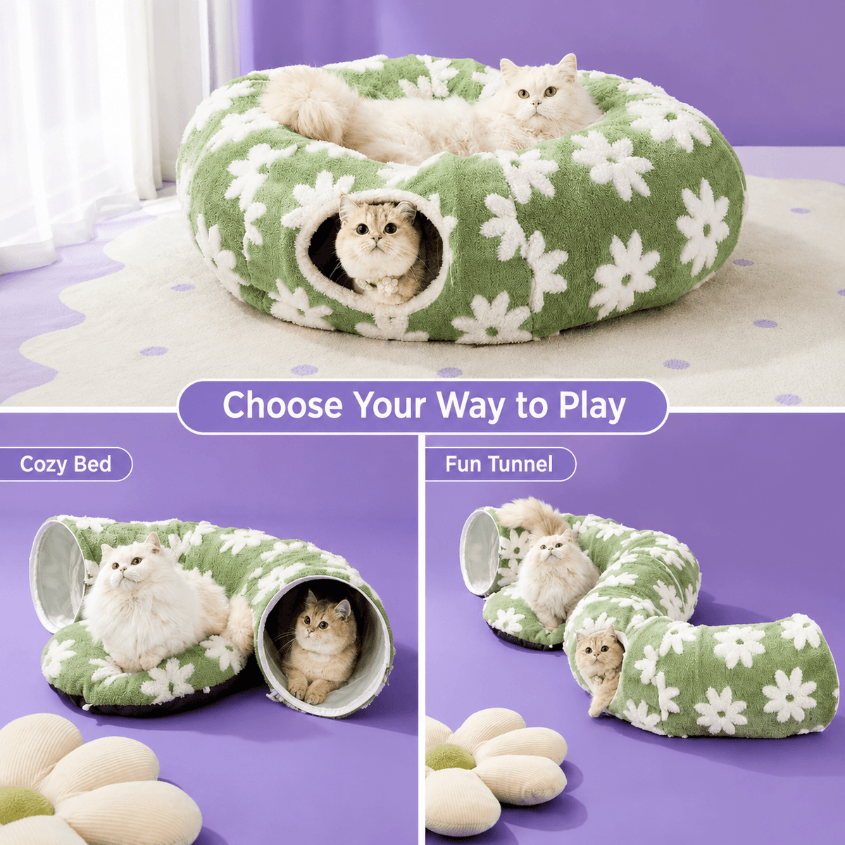 Washable Cat Tunnel Bed Fursera