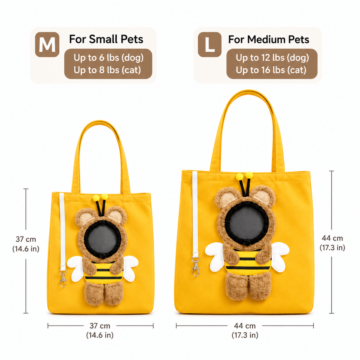 Cute Character Pet Carrier Tote Bag – Canvas Shoulder Bag for Cats & Small Dogs Fursera