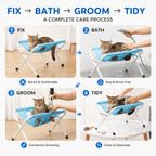 Foldable Pet Grooming Hammock Stand for Cats & Dogs Fursera