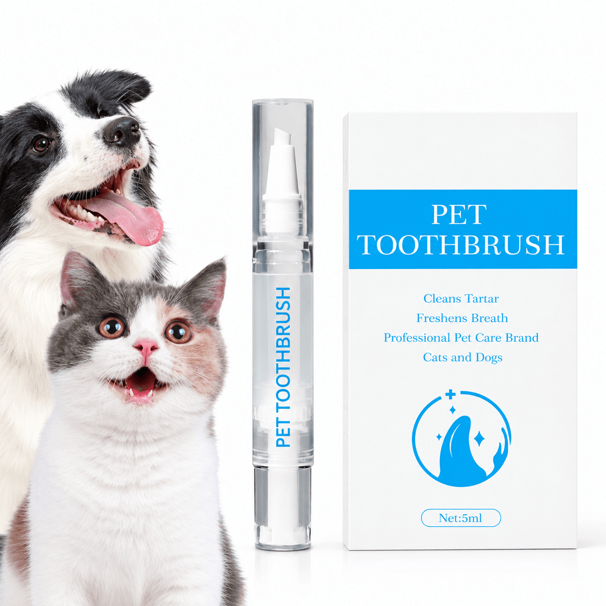 2-in-1 Pet Toothbrush Pen for Cats & Dogs Fursera