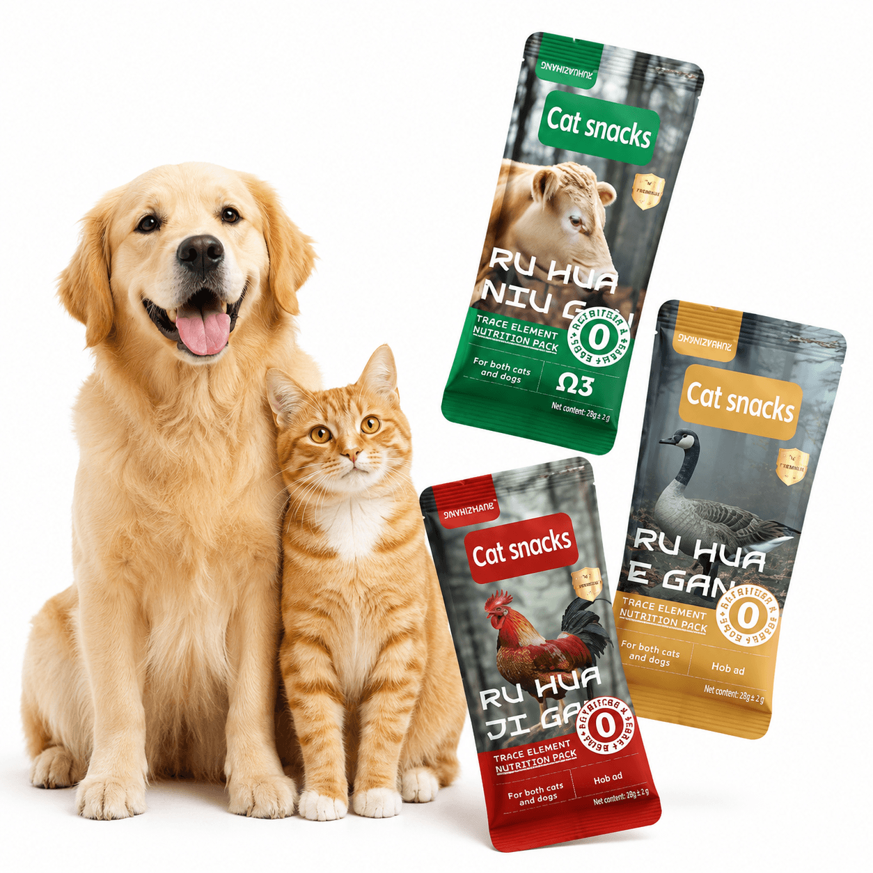 Trace Element Nutrition Pack for Cats & Dogs – Premium Meat Treats with Krill Oil & Fish Oil Fursera